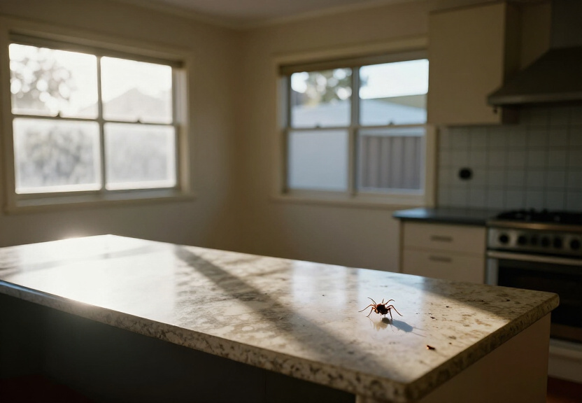 Ant trail in a Bardwell Park bathroom before treatment